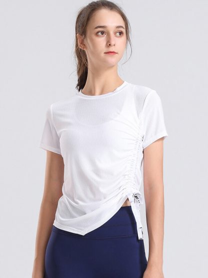 Athletic t shirts custom pit striped fitness clothing
