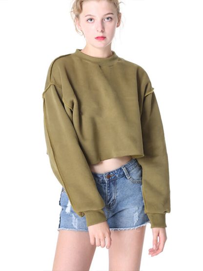 Custom comfort colors sweatshirt best white cut off workout clothes - Image 6
