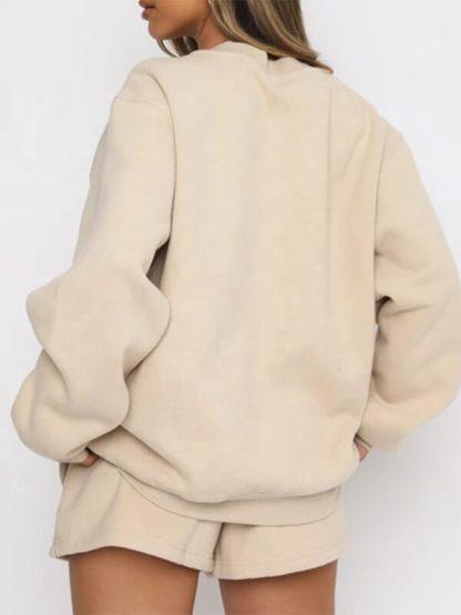 Custom cotton womens sweat shorts with pockets drawstring shorts - Image 5