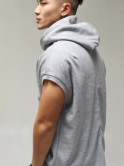 Custom corded comfort colors sweatshirt black short sleeve hoodie manufacturers - Image 4
