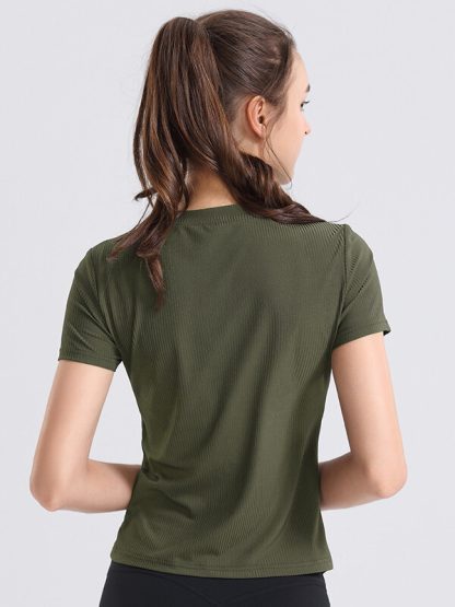 Athletic t shirts custom pit striped fitness clothing - Image 2