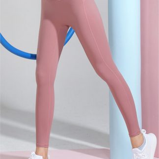 Custom design yoga pants high waisted band leggings with logo