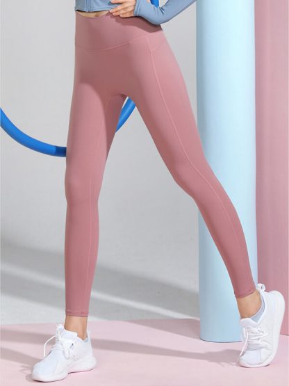 Custom design yoga pants high waisted band leggings with logo