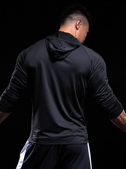 Custom design track jackets gray zipper thin hoodie - Image 5