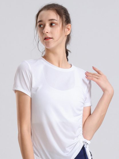 Athletic t shirts custom pit striped fitness clothing - Image 3