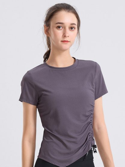 Athletic t shirts custom pit striped fitness clothing - Image 4