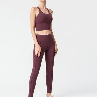 Custom fitness apparel wholesale pure color professional workout clothes