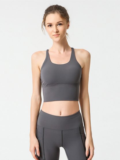 Custom fitness apparel wholesale pure color professional workout clothes - Image 5
