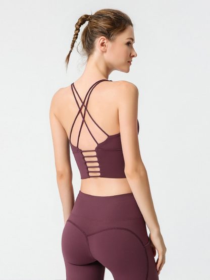 Custom fitness apparel wholesale pure color professional workout clothes - Image 6