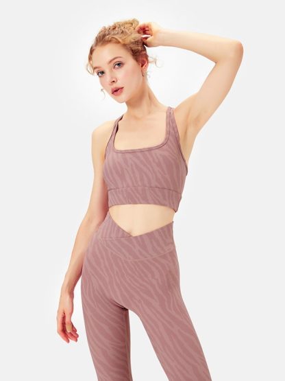 Custom fitness apparel wholesale text printed yoga clothing - Image 3
