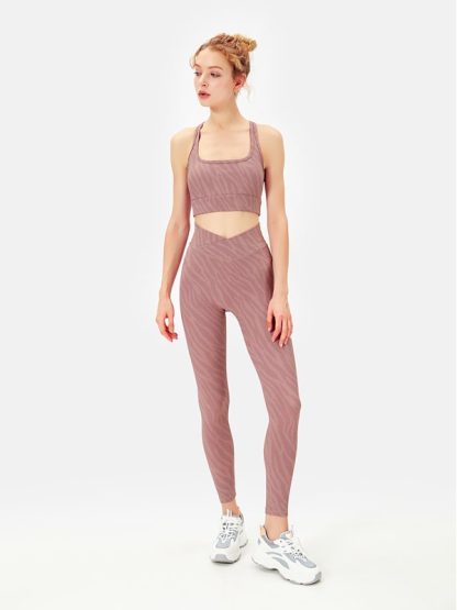Custom fitness apparel wholesale text printed yoga clothing - Image 5