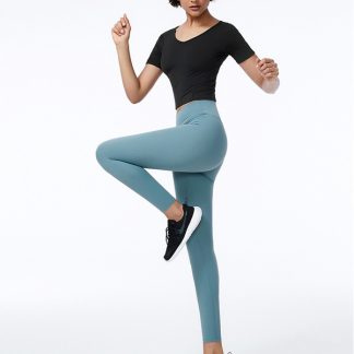 Custom fitness clothing suppliers V-neck tight workout clothing