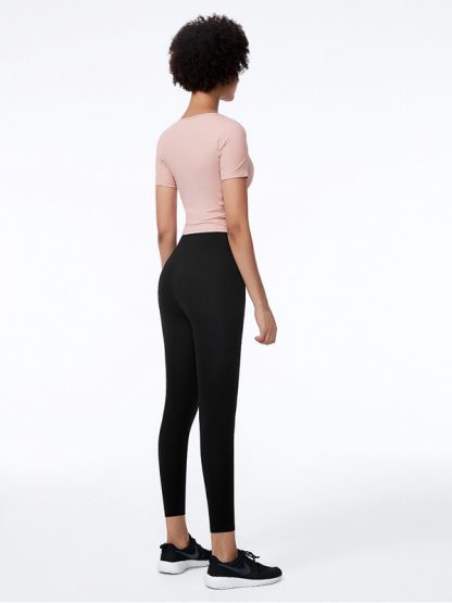 Custom fitness clothing suppliers V-neck tight workout clothing - Image 2