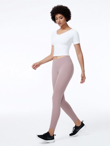 Custom fitness clothing suppliers V-neck tight workout clothing - Image 5