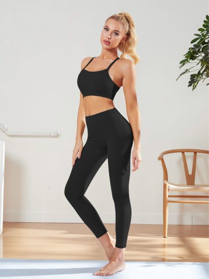 Custom fitness wear for women nude comfort color workout clothes - Image 4