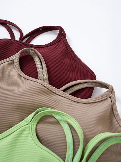 Custom Fitness Wear Sports Bra And Soft Ribbed Biker Shorts Set - Image 6