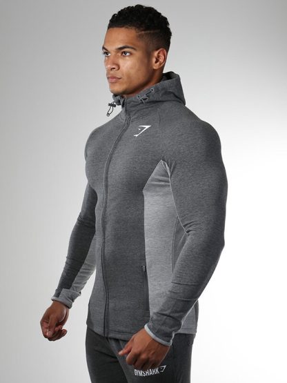 Custom Funnel Neck Blank Sweatshirts Black With Zipper Cotton Jacket - Image 5