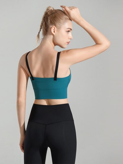 Custom gym clothes thin shoulder strap yoga tights - Image 3
