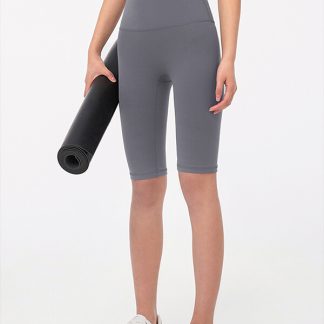 Custom high waisted biker shorts dri fit comfort color yoga shorts