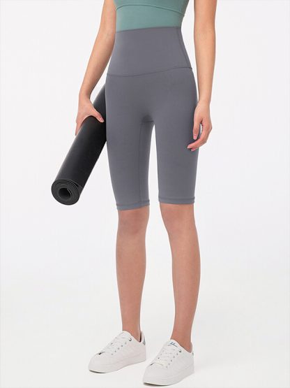 Custom high waisted biker shorts dri fit comfort color yoga shorts