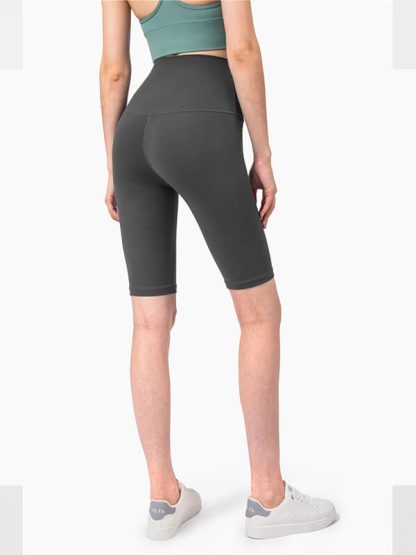 Custom high waisted biker shorts dri fit comfort color yoga shorts - Image 2