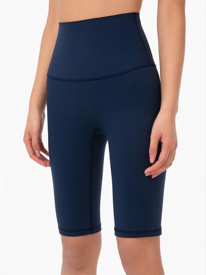 Custom high waisted biker shorts dri fit comfort color yoga shorts - Image 3