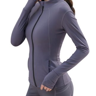 Custom high-neck sports jacket with pockets Slim sportswear