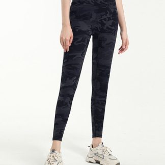 Custom leopard printed workout pants high waisted yoga leggings