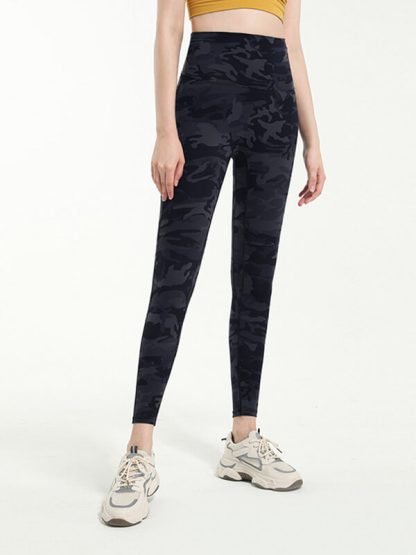 Custom leopard printed workout pants high waisted yoga leggings