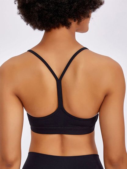 Custom logo sports bra spaghetti strap maidenform fitness yoga bra - Image 2
