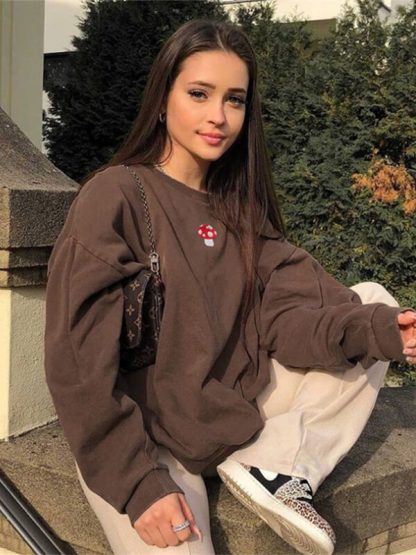 Custom logo sweatshirts bulk embroidered loose - Image 3