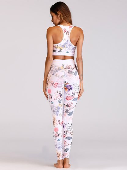 Custom made gym wear womens printed tank style sports bra - Image 4