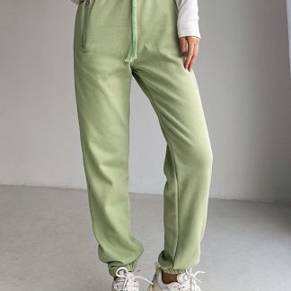 Custom made track pants cotton green jogger pants