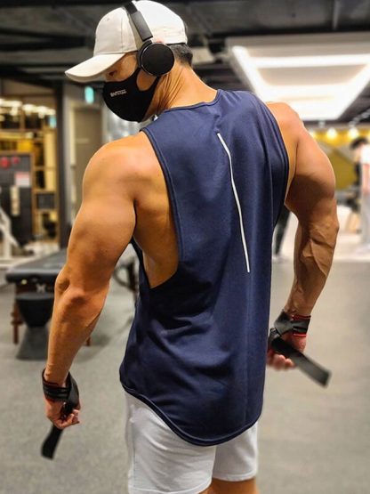 Custom men gym tank tops Spandex sport tank