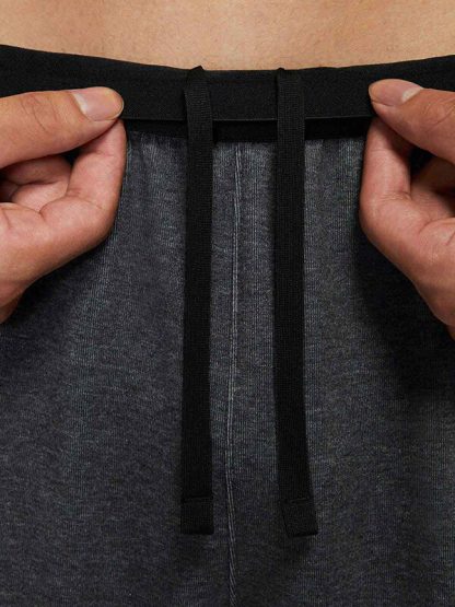 Custom men yoga pants manufacturers with pockets black baggy sweat pants - Image 4