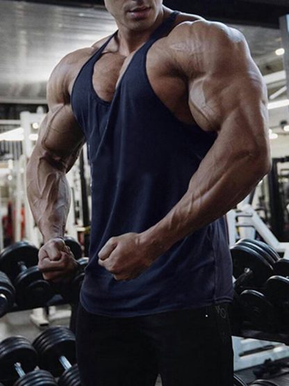 Custom muscle tank tops Men's Bodybuilding Sleeveless Cotton Top - Image 2