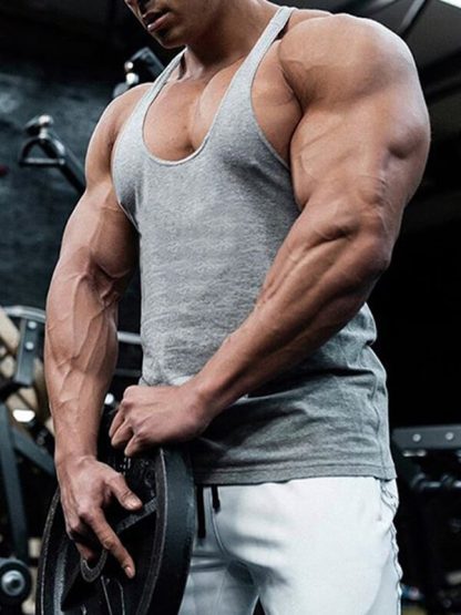 Custom muscle tank tops Men's Bodybuilding Sleeveless Cotton Top - Image 4