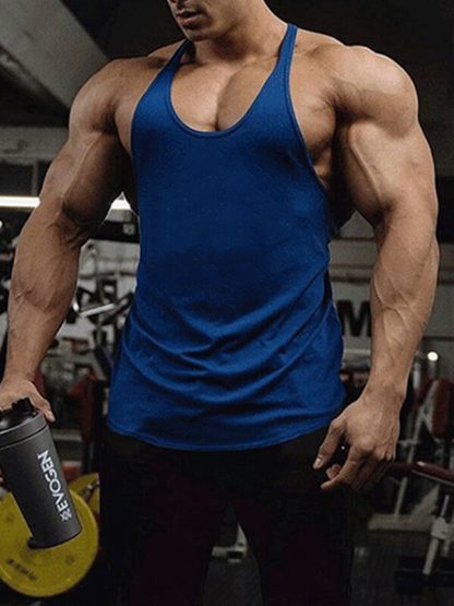 Custom muscle tank tops Men's Bodybuilding Sleeveless Cotton Top - Image 5