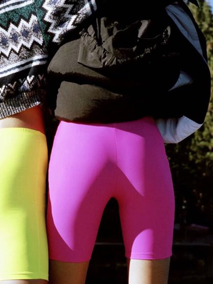 Custom neon biker shorts women plus size gym shorts