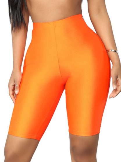 Custom neon biker shorts women plus size gym shorts - Image 2