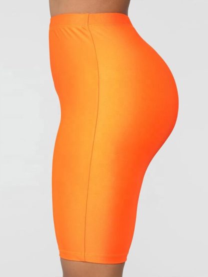 Custom neon biker shorts women plus size gym shorts - Image 3