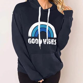 Custom photo printed sweatshirt ladies casual hoodie with pockets