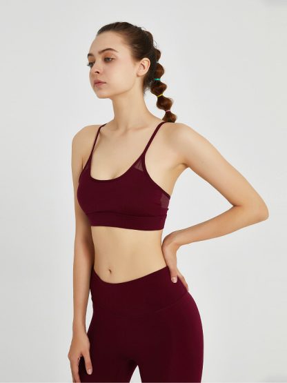 Blank Activewear custom strappy Sports Bra Yoga Clothes Set