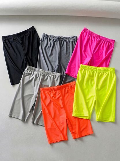 Custom neon biker shorts women plus size gym shorts - Image 5