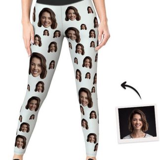 Custom photo yoga pants suppliers printed legging yoga pants with face
