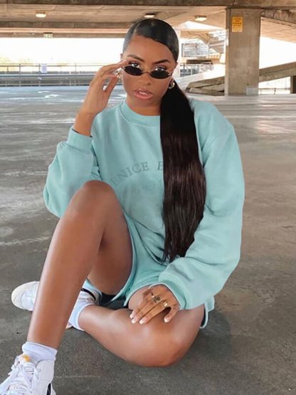 Custom print crewneck sweatshirt supports custom logo - Image 2