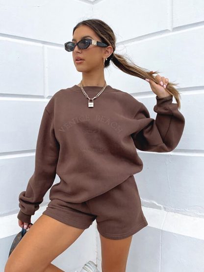 Custom print crewneck sweatshirt supports custom logo - Image 3