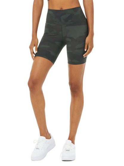 Custom printed gym shorts women high waist camo yoga shorts - Image 3