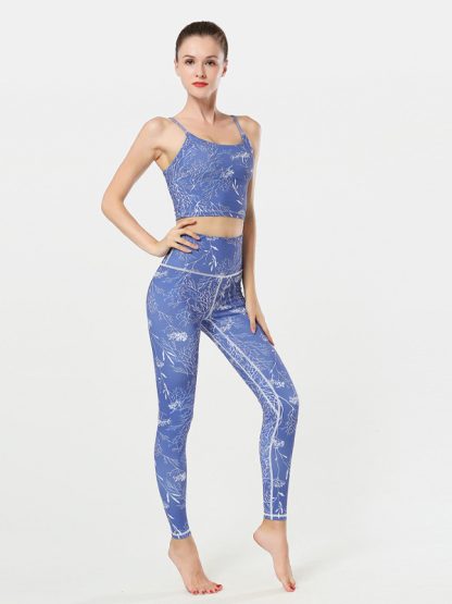 Custom printed gym wear women fit yoga clothing sling tank top