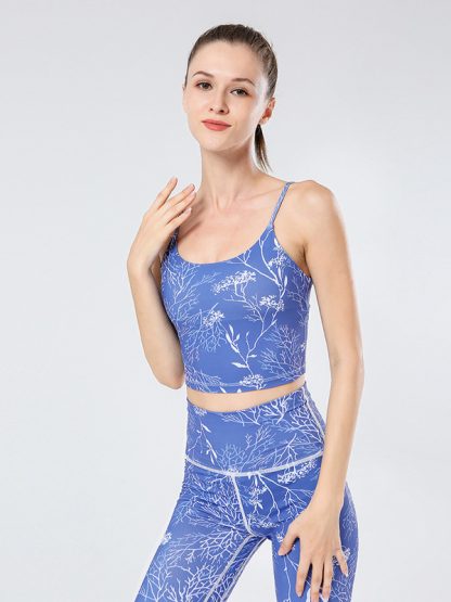 Custom printed gym wear women fit yoga clothing sling tank top - Image 4